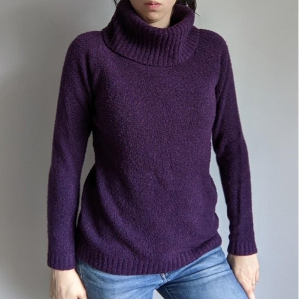 L.L. Bean Purple Turtleneck Sweater